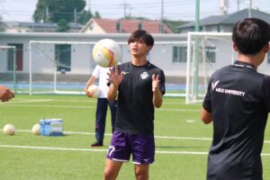 大園治慈さん大学での練習風景