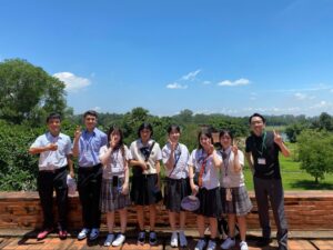 留学引率時の一コマ