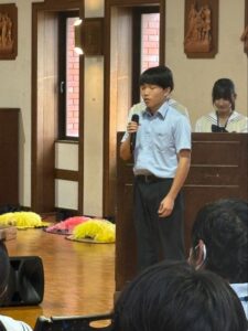 生徒会長による挨拶