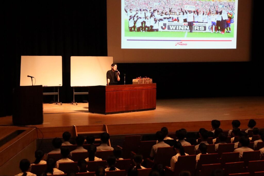 「ファジアーノ岡山」代表取締役会長 北川真也さん講演会の様子