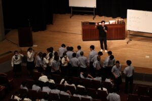 「ファジアーノ岡山」代表取締役会長 北川真也さん講演会の様子