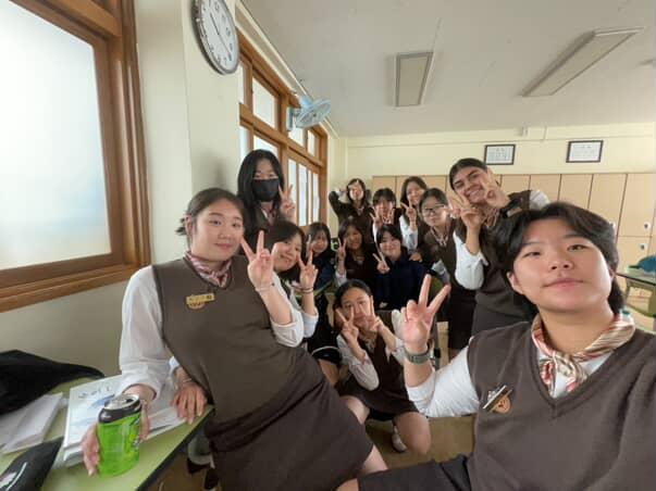 韓国での学校生活の様子