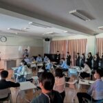 飯塚高校と九工大 情報工学部 連携授業の様子