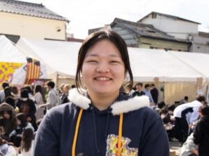 岸川夢羽さん（学園祭実行委員長 3年生）