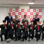 飯塚高校駅伝部が飯塚市役所を表敬訪問