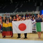 世界選手権大会で金メダルを獲得した飯塚高校ダンス部のSKY DAISY’S（飯盛・中村ペア）