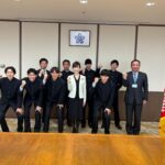 福岡県庁を表敬訪問した駅伝部