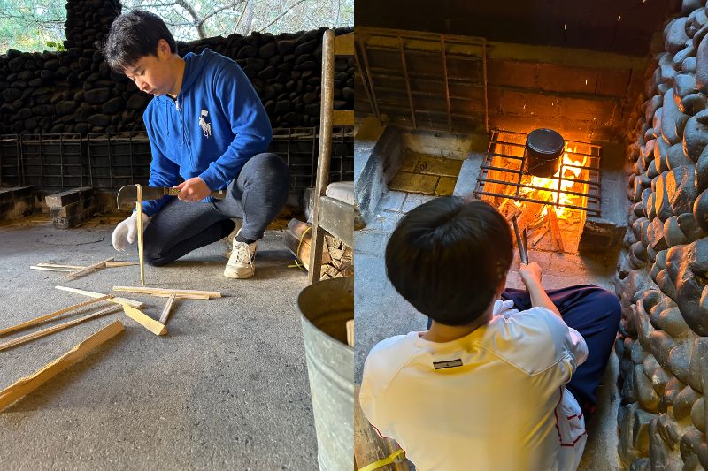 野外炊飯の様子
