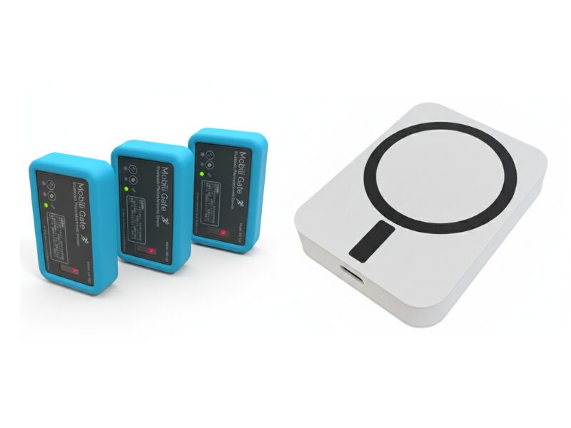 測定デバイス「Mobili Gate」と複数台のGateを同時接続し、計測を同期する「Mobili Dongle」