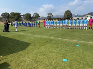 九州高等学校サッカー新人大会表彰式の様子