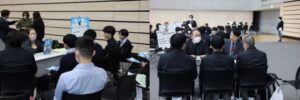 学校法人嶋田学園が運営する、飯塚高等学校 自動車専攻科、福岡国土建設専門学校のブースも出展しました