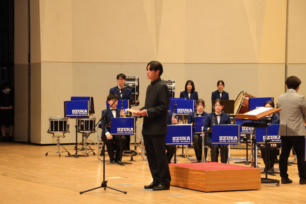 新入生代表による挨拶