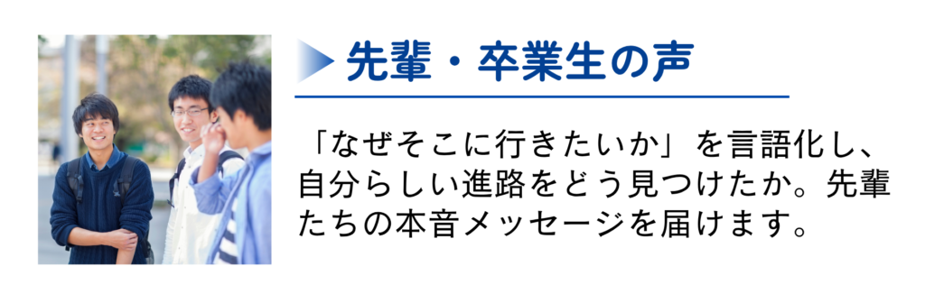 先輩・卒業生の声