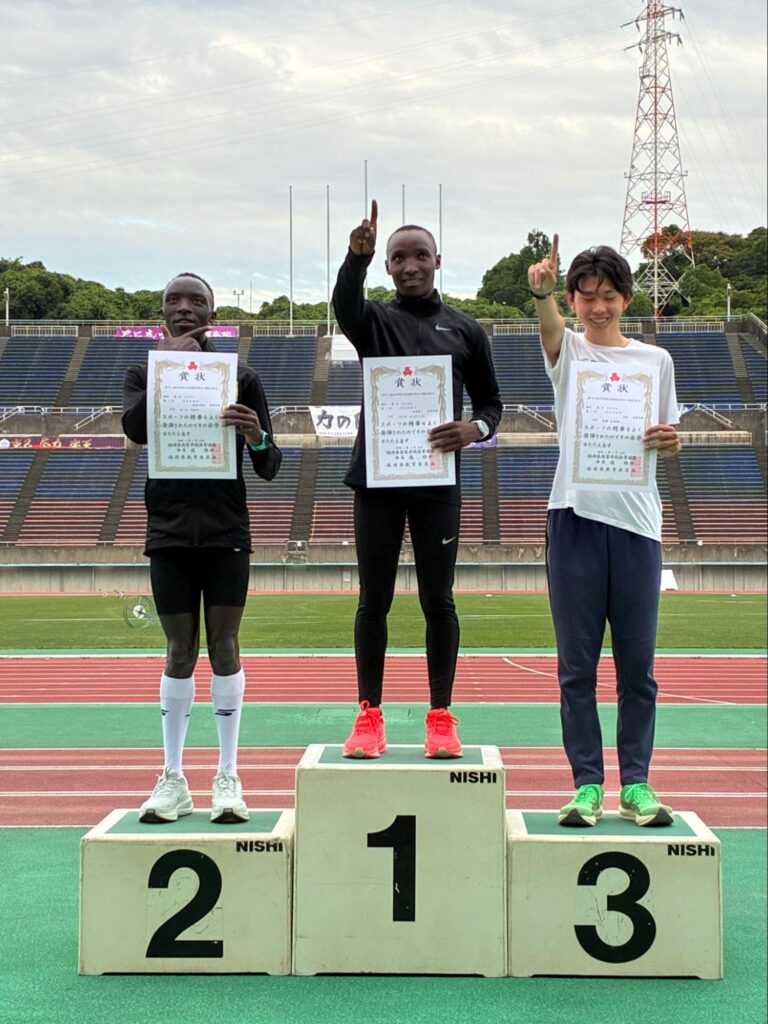 5,000mで3位となった矢野未来翔