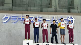 表彰台に上がった選手たち