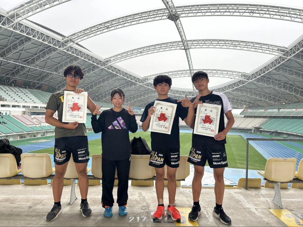 陸上部の選手たち