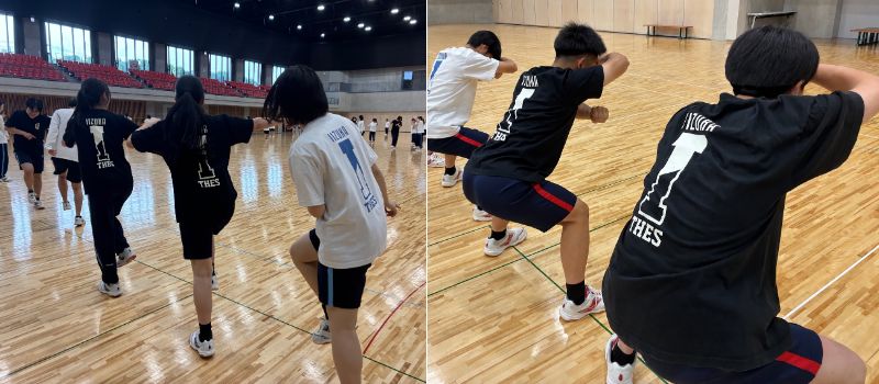 本番に向け、互いに協力しながら練習に取り組む生徒たち