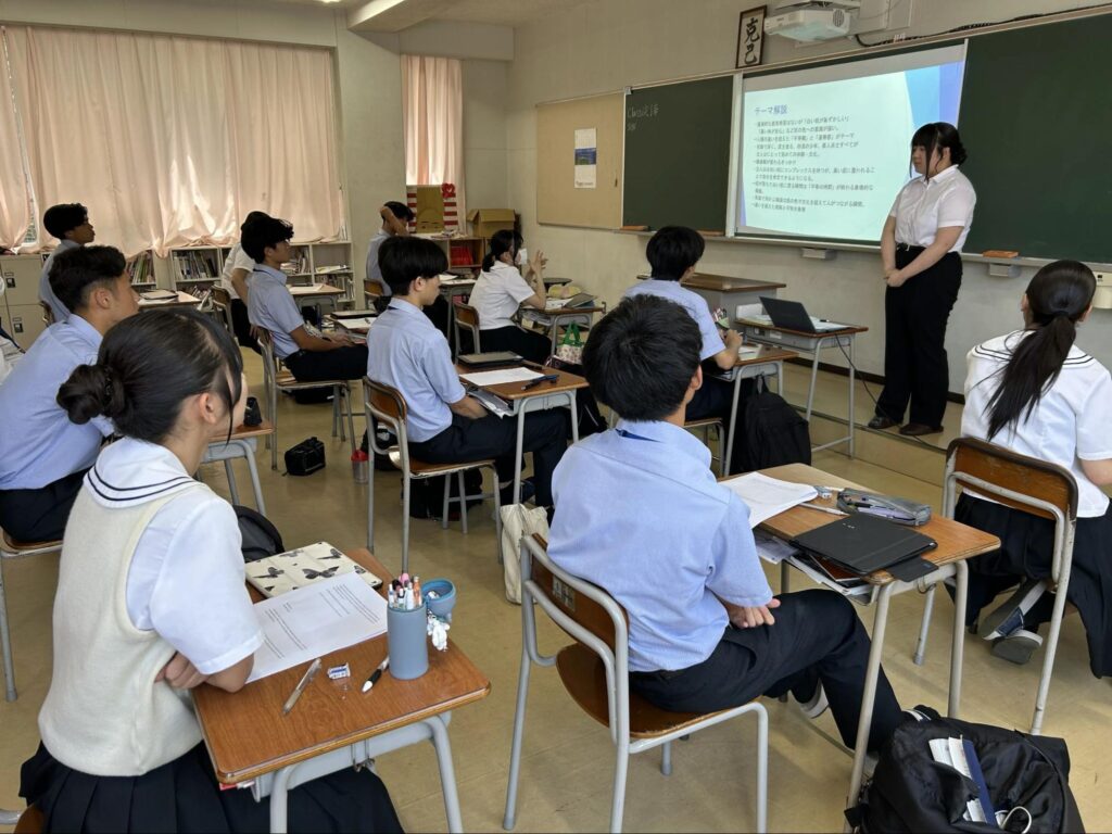 福岡教育大学で学ぶ浜田萌々子さんの特別授業