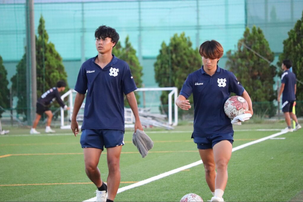 西南学院大学サッカー部でプレーする大木さん