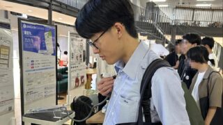 九州工業大学KCL主催「Showcase」に参加した、特進アカデミックコース3年の松元悠晴さん