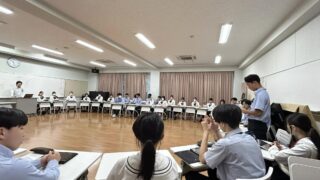 常務理事であり校長補佐の嶋田吉朗先生の特別授業