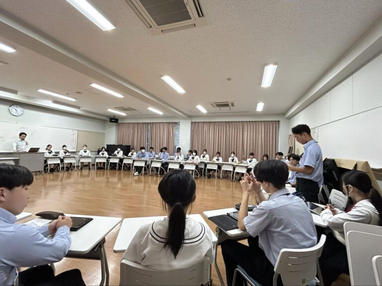 常務理事であり校長補佐の嶋田吉朗先生の特別授業